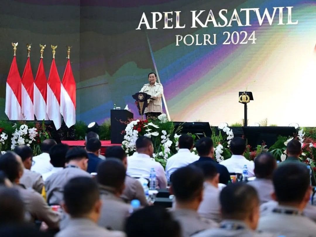 Hadiri Apel Kasatwil Polri 2024, Presiden Prabowo: Ternyata Banyak Alumni Akpol di Kabinet