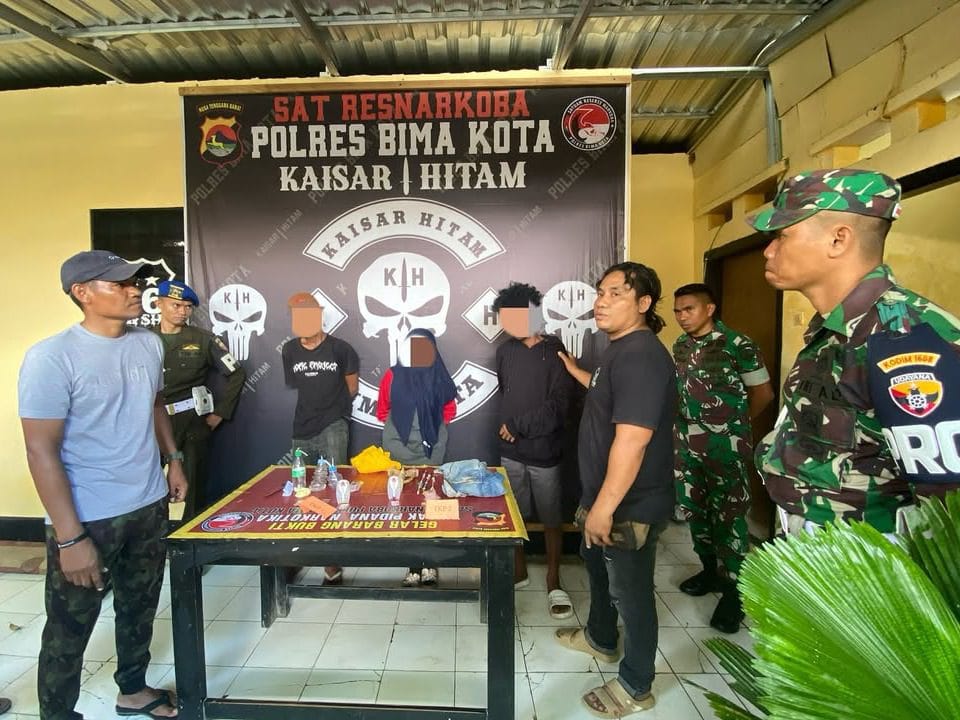 Tiga Pengguna Narkoba Ditangkap Dalam Operasi Gabungan TNI di Bima