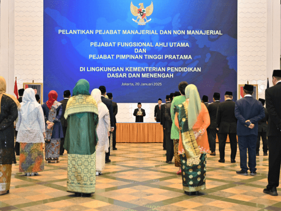 Lantik Pejabat Baru, Mendikdasmen Tekankan Nilai - Nilai Integritas