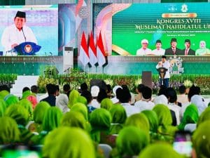 Presiden Prabowo Resmi Buka Kongres Ke-XVIII Muslimat NU di Surabaya
