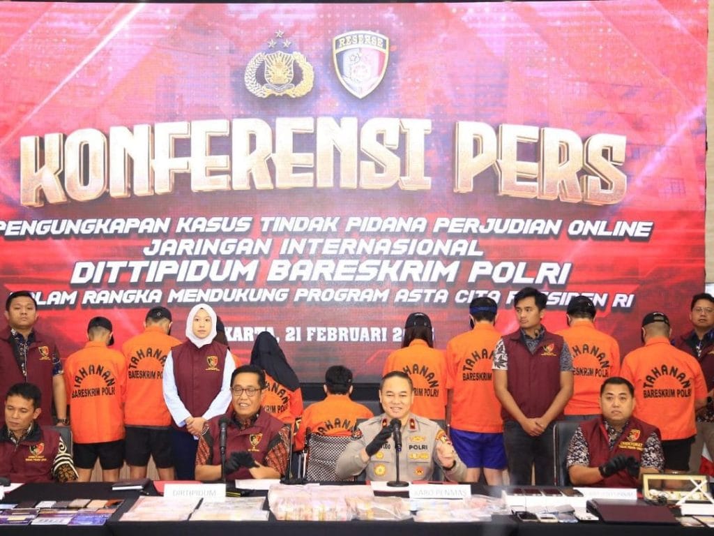 Bareskrim Polri Bongkar Kasus TPPO dan Judi Online Jaringan Internasional
