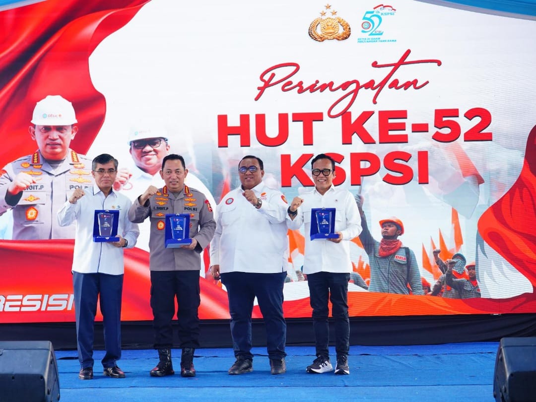 Hadiri HUT KSPSI Ke-52, Kapolri: Terima Kasih Telah Menjaga Kamtibmas