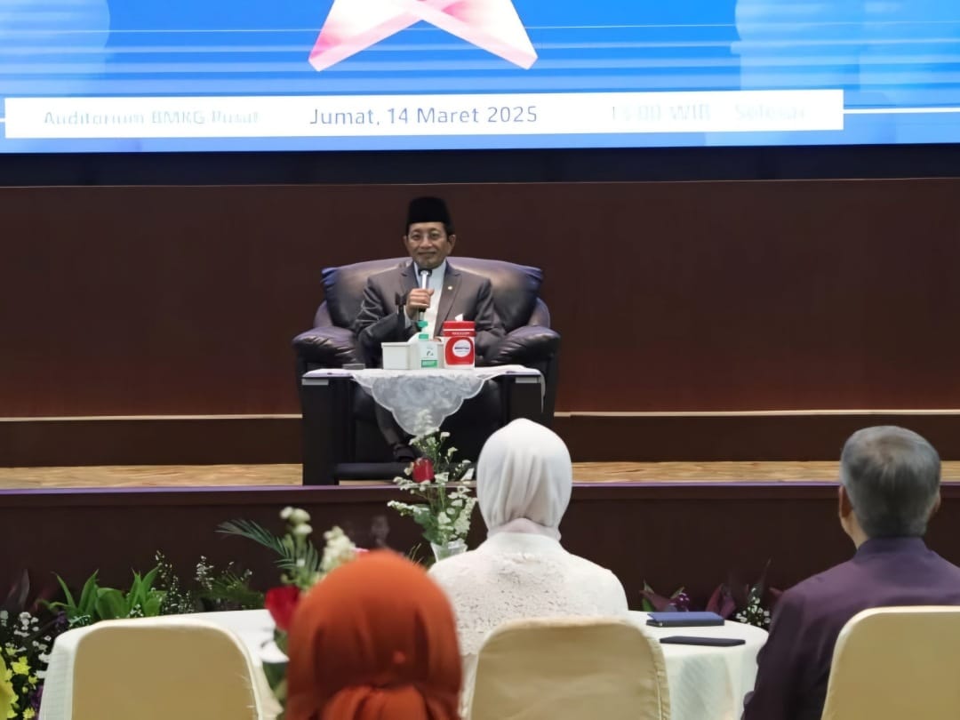 Menag Ingatkan Bahaya Gratifikasi dalam Peringatan Nuzulul Qur’an di BMKG