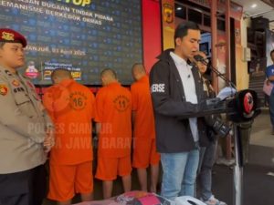 Polres Cianjur Tangkap 8 Preman Pemalak Pemudik dan Sopir Elf