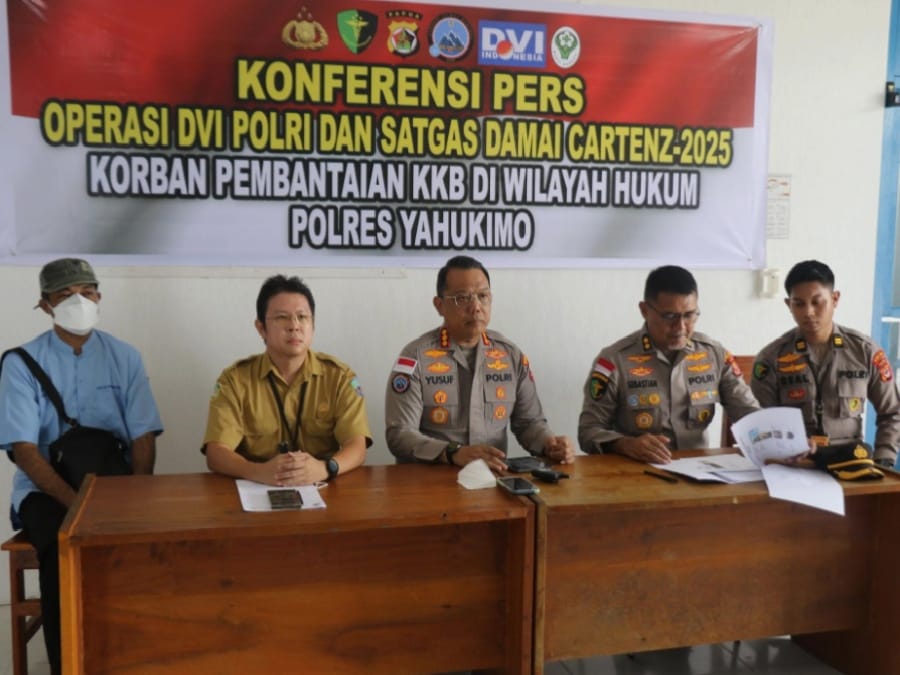 Tiga Jenazah Korban Kekejaman KKB di Yahukimo Berhasil Diidentifikasi Tim DVI Polri