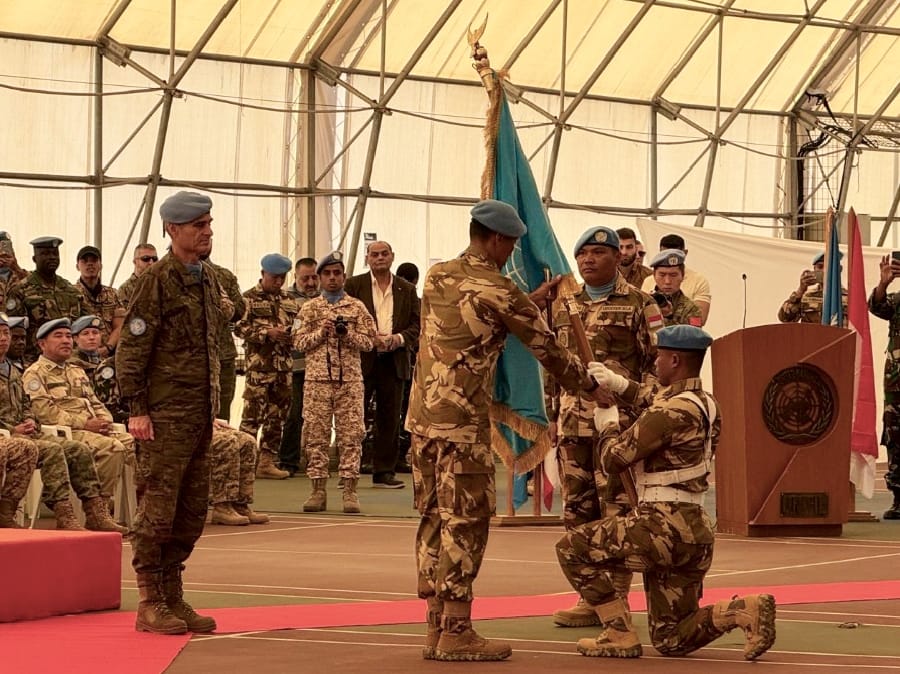 Kontingen Garuda TNI UNIFIL Lakukan Serah Terima Tugas di Lebanon