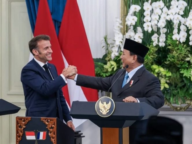 
Dok. Pertemuan bilateral Presiden Prabowo dengan Presiden Emmanuel Macron di Istana Merdeka/Tim Media Presiden) 