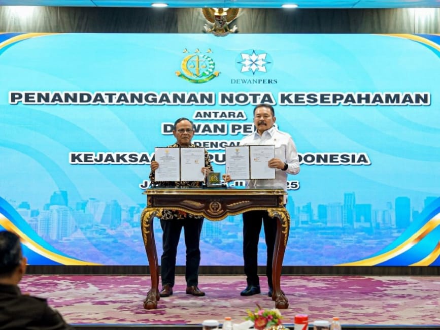Kejagung dan Dewan Pers Teken MoU, Perkuat Sinergi Kebebasan Pers dan Penegakan Hukum