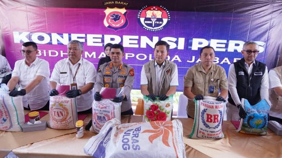 Satgas Pangan Polda Jabar Bongkar Peredaran Beras Palsu, Omzet Pelaku Capai Rp5 Miliar