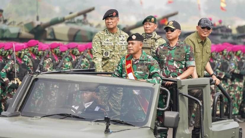 Panglima TNI dan Menhan Tinjau Geladi Bersih Upacara Gelar Pasukan Operasional dan Kehormatan Militer