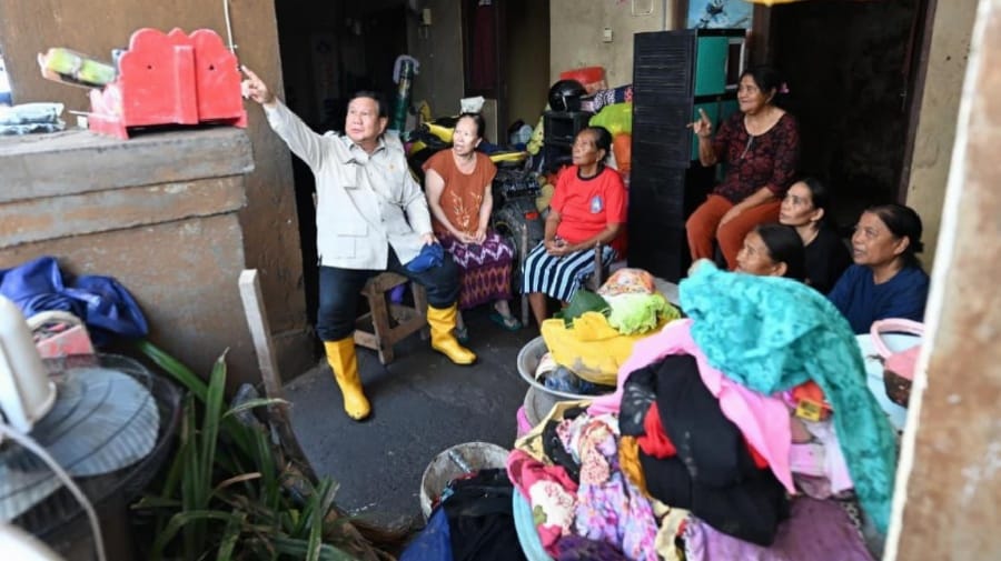 Presiden Prabowo Tinjau Langsung Wilayah Terdampak Banjir di Badung, Bali