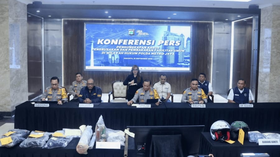 Polda Metro Jaya Tetapkan 16 Tersangka Perusakan Fasum, 3 Masih Buron