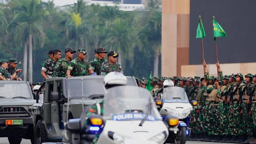 Panglima TNI Tinjau Geladi Kotor Jelang Puncak HUT ke-80 TNI di Monas