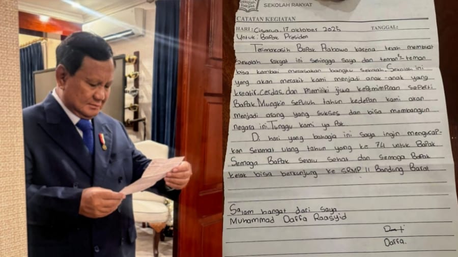 Sepucuk Surat dari Siswa SRMP Bandung Barat untuk Presiden Prabowo: Tunggu Kami Ya, Pak