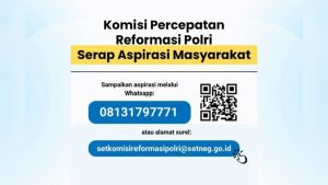 Komisi Reformasi Polri Ajak Masyarakat Beri Masukan Lewat WhatsApp dan Email