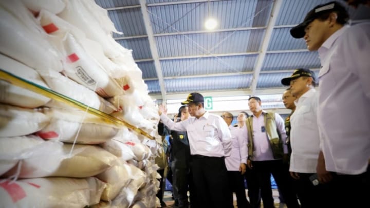 Sidak Pelabuhan Karimun, Mentan Amran Tegaskan Usut 1.000 Ton Beras Ilegal