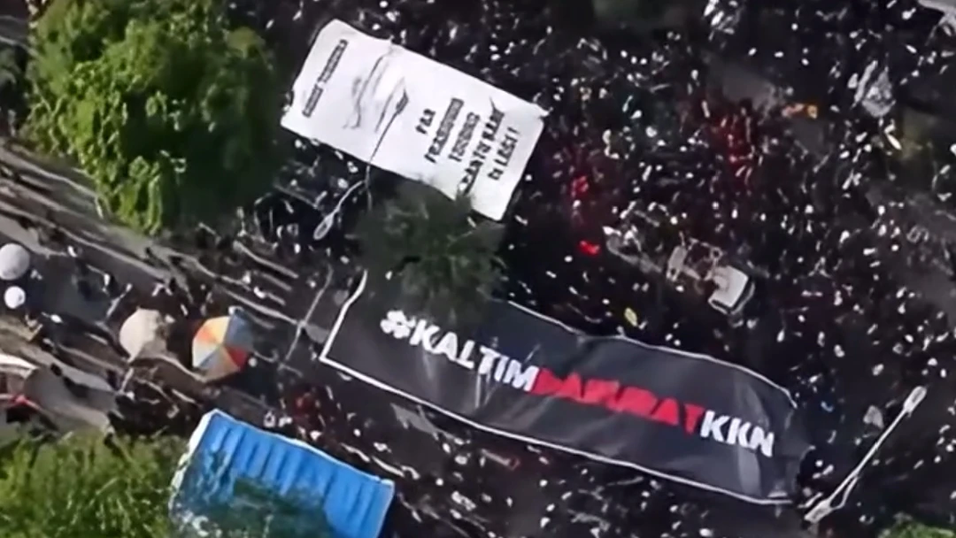 Kaltim Darurat KKN Menggema, Massa Aksi Minta Presiden Prabowo Turun Tangan