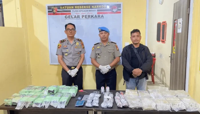 Polres Kepulauan Meranti Gagalkan Penyelundupan 27 Kg Sabu di Perairan Selat Akar