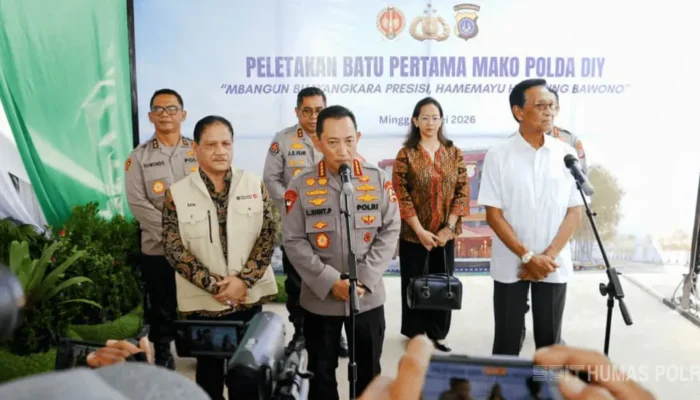 Kapolri Letakkan Batu Pertama Mapolda DIY, Usung Konsep Smart City Berbasis Data