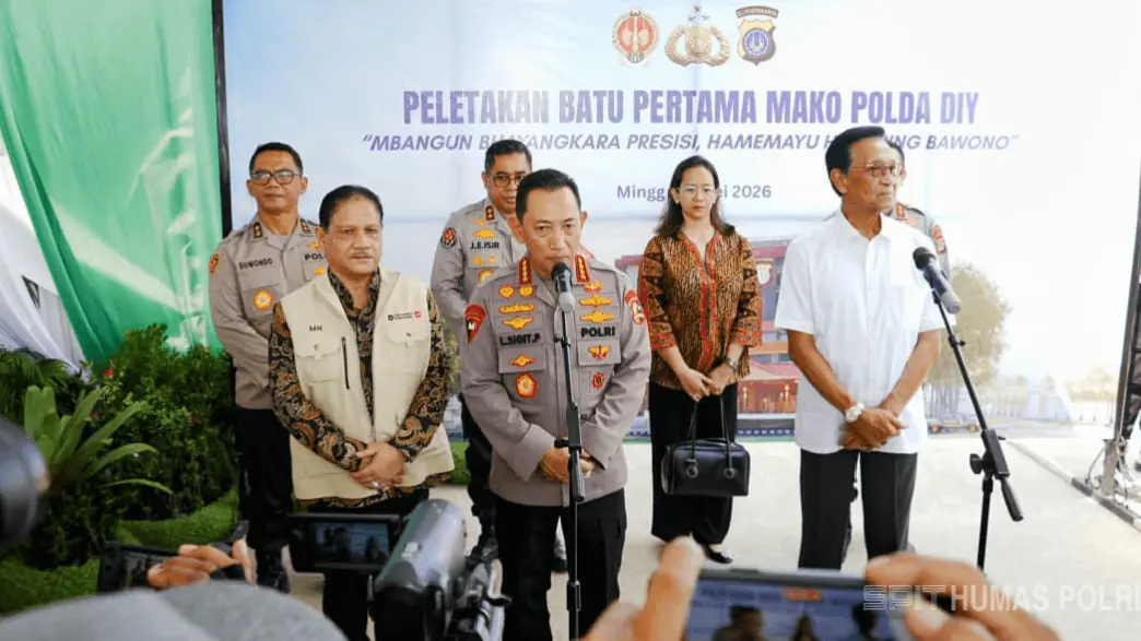 Kapolri Letakkan Batu Pertama Mapolda DIY, Usung Konsep Smart City Berbasis Data