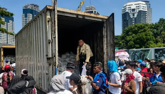 May Day 2026 di Monas, Presiden Prabowo Bagikan Ribuan Paket Sembako untuk Buruh