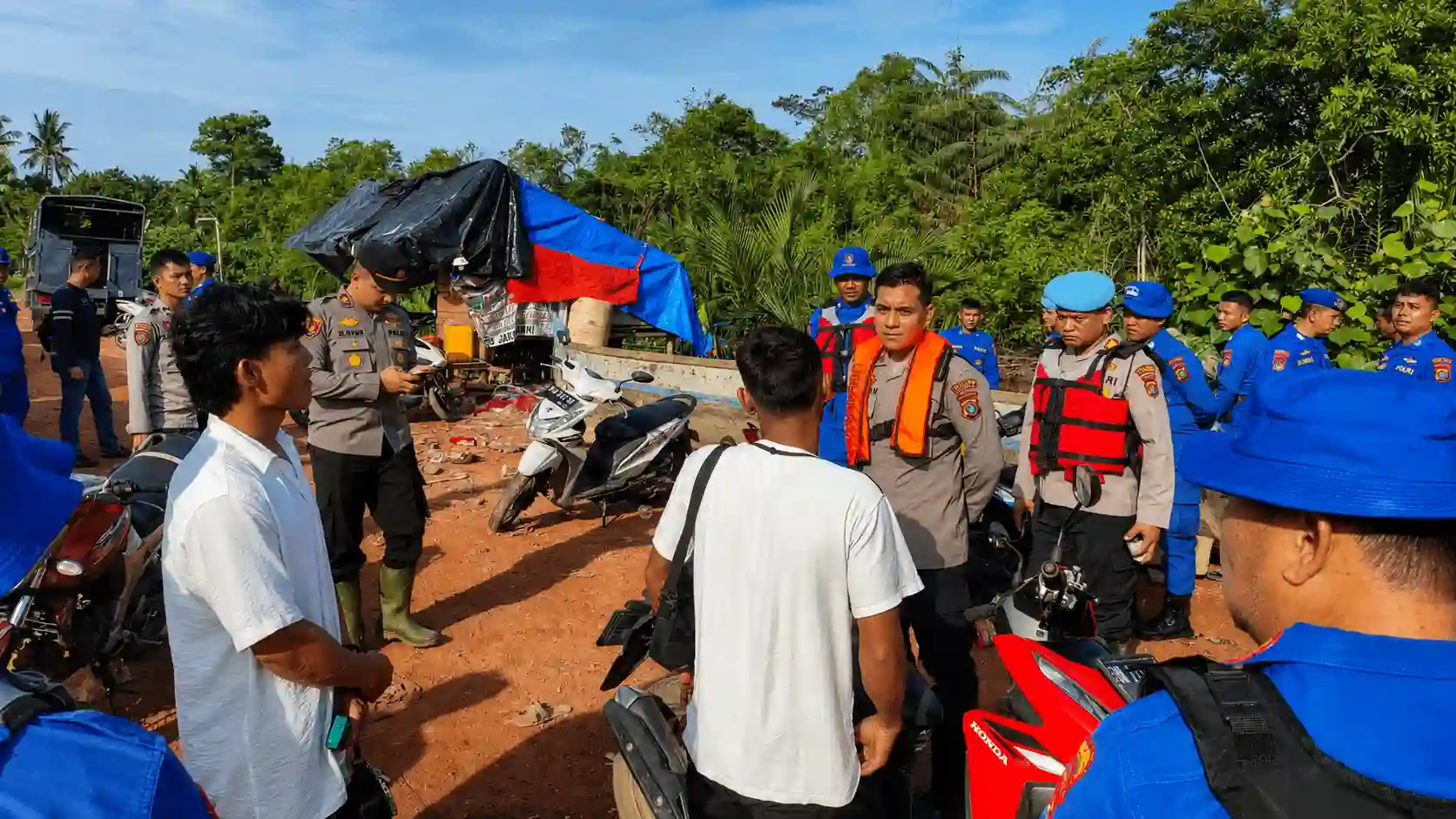 Polres Bangka Tertibkan Tambang Timah Ilegal di DAS Jada Bahrin, Puluhan Mesin Diamankan