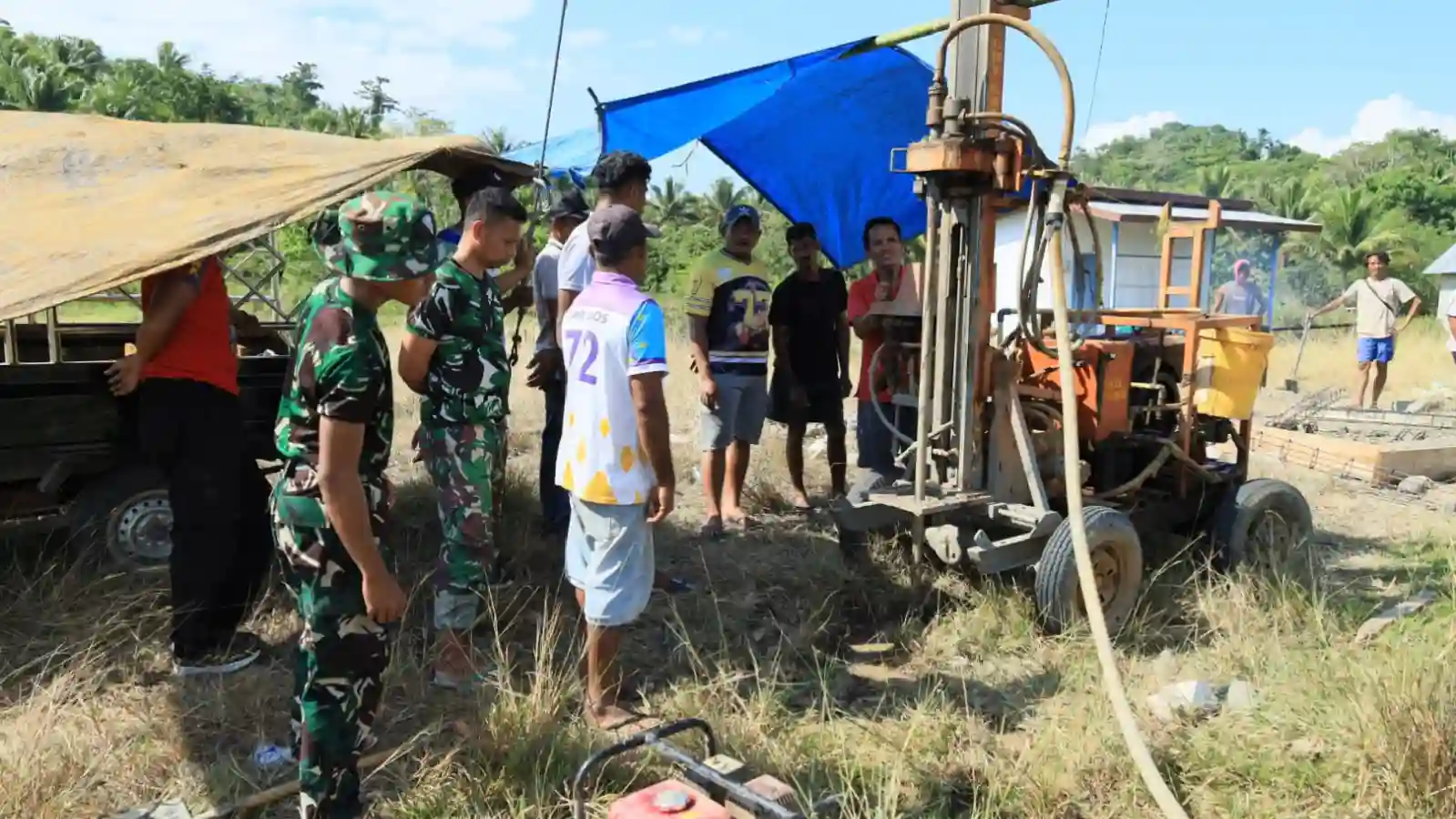 TNI Bangun Sumur Bor, Warga Desa Foli Segera Nikmati Akses Air Bersih