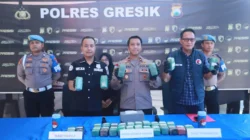 Ganja 10,858 Kg Diselundupkan dalam Vespa, Polres Gresik Tetapkan Pengirim DPO