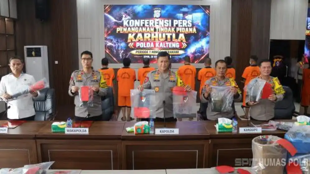 Polda Kalteng Amankan 8 Tersangka Karhutla, 12 Korporasi Turut Disidik