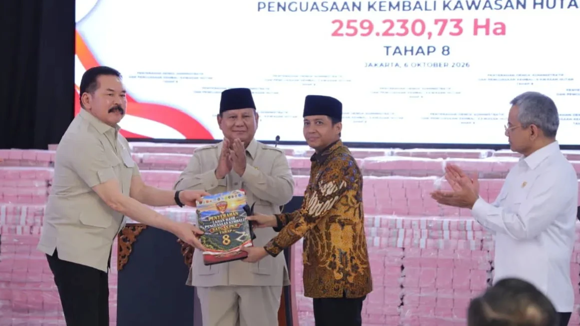 Satgas PKH Serahkan Rp13,24 Triliun dan Kuasai Kembali 259 Ribu Hektare Kawasan Hutan